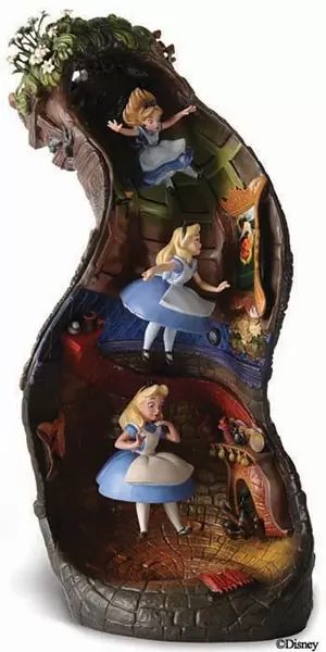 Walt Disney Classic Collection WDCC - Alice & Dinah Down The Rabbit Hole
