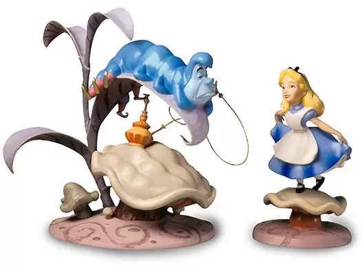 Walt Disney Classic Collection WDCC - Caterpillar & Alice Who r u and Properly Polite
