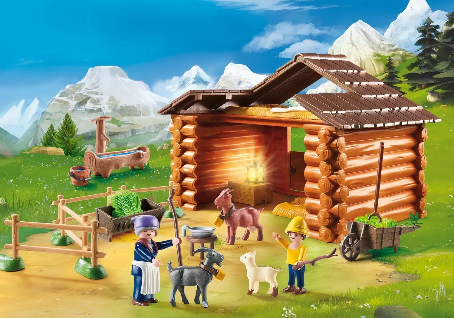 Playmobil Heidi - Peter avec étable de chèvres