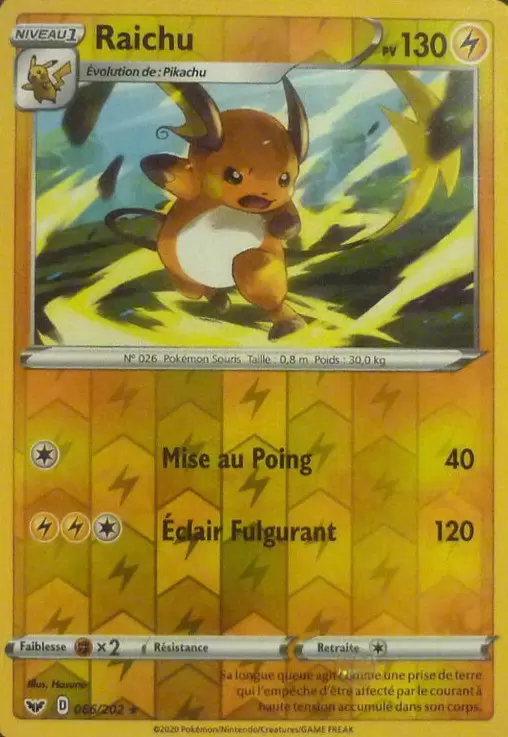 Épée et Bouclier - Raichu Reverse