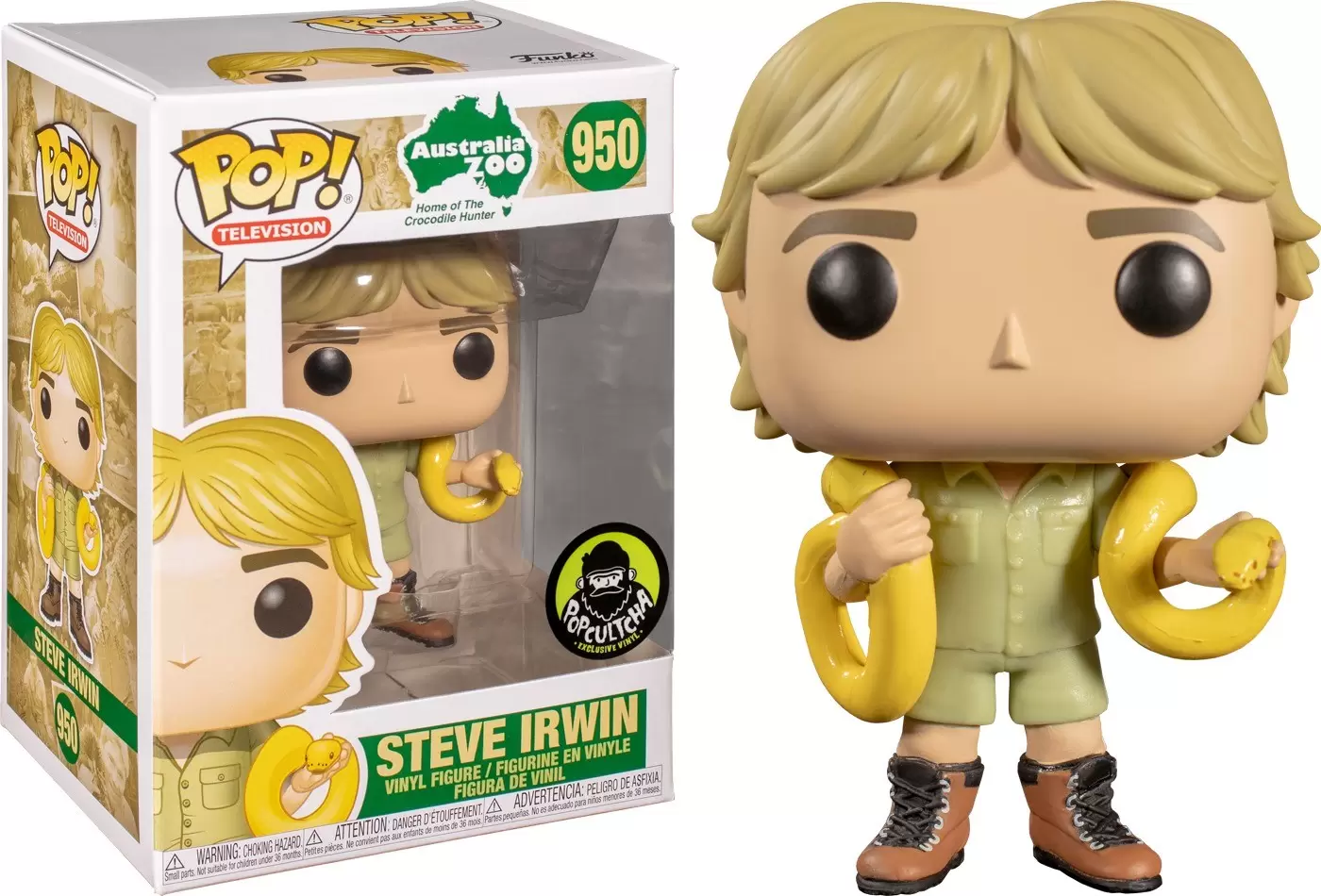 POP! Television - Crocodile Hunter - Steve Irwin with Snake