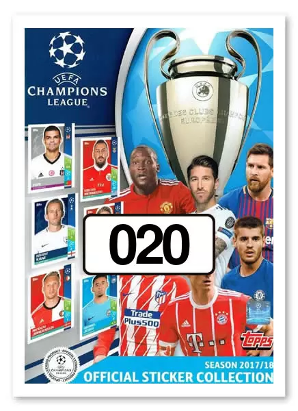 Madrid CF Cristiano Ronaldo Real Champions League 17/18 Sticker 20 