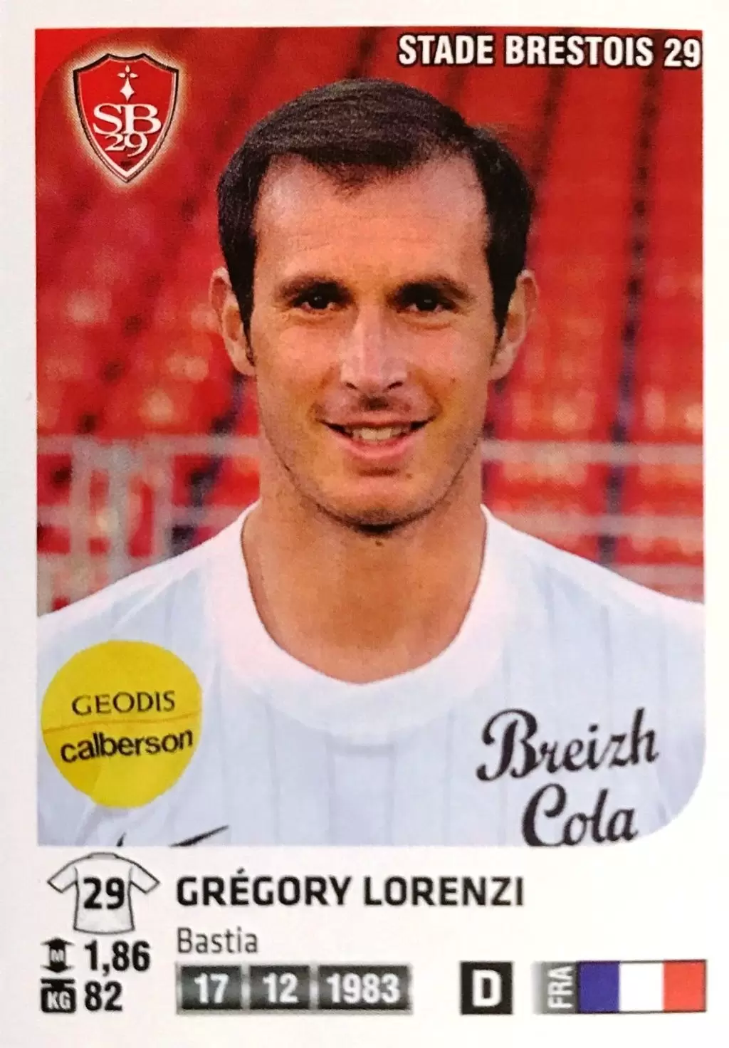 Foot 2012-13 (France) - Gregory Lorenzi - Stade Brestois 29