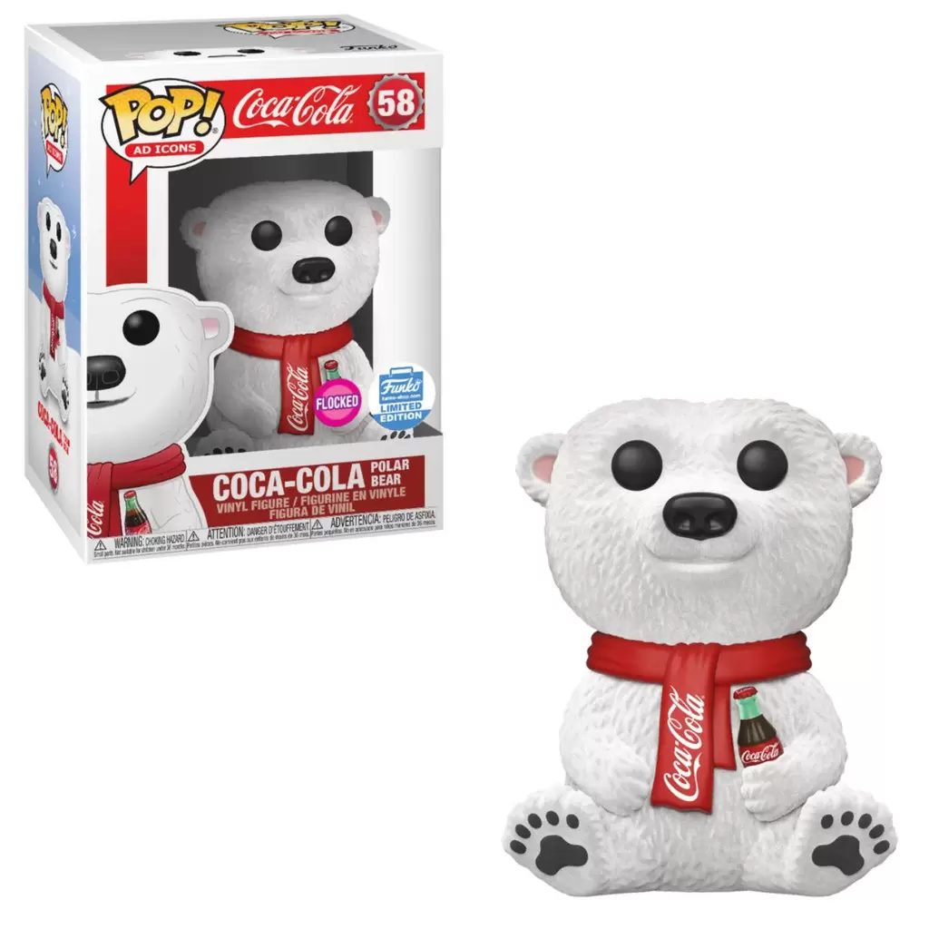 POP! Ad Icons - Coca-Cola - Coca-Cola Polar Bear Flocked