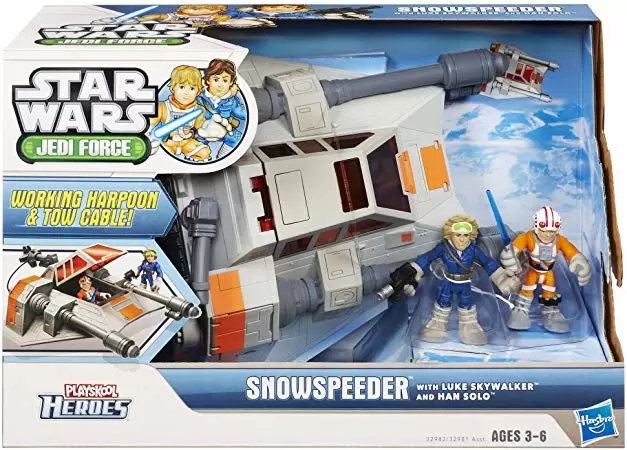 Playskool Heroes - Jedi Force - Snowspeeder (with Luke Skywalker / Han Solo)