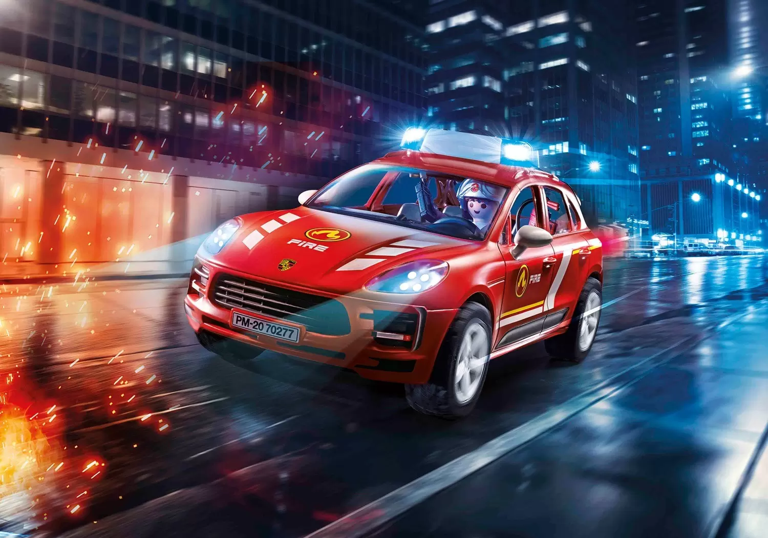 Playmobil Pompier - Porsche Macan S Pompier