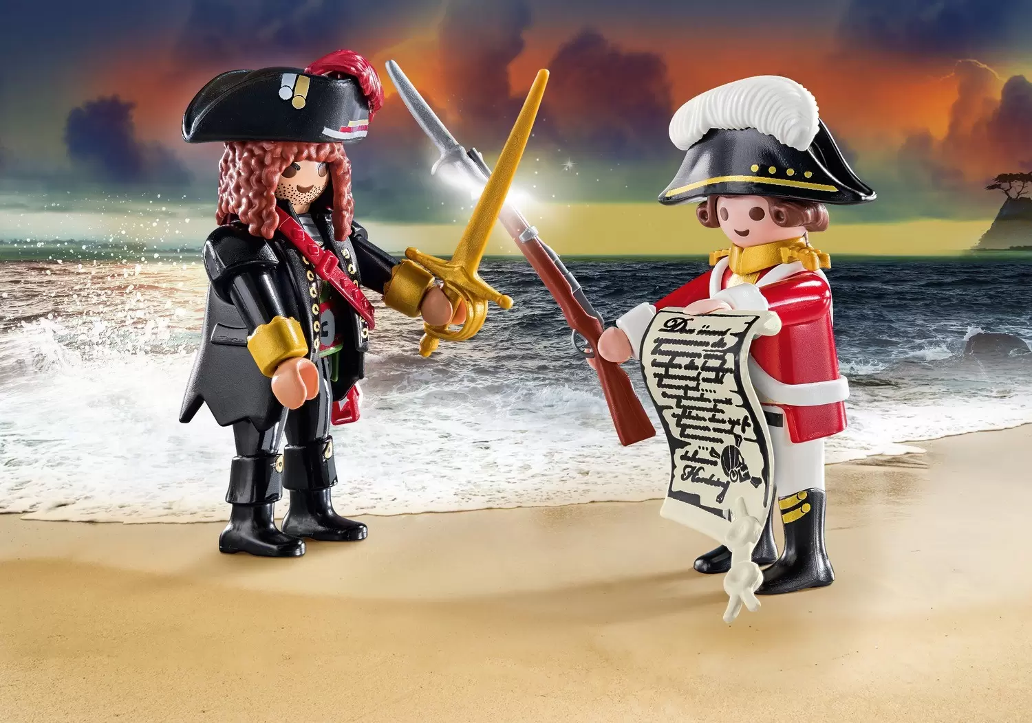 Playmobil Pirates - Duo Capitaine Pirate et soldat