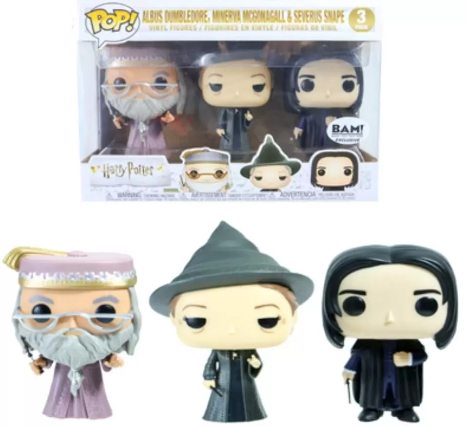 POP! Harry Potter - Albus Dumbledore, Minerva McGonagall & Severus Snape 3 Pack