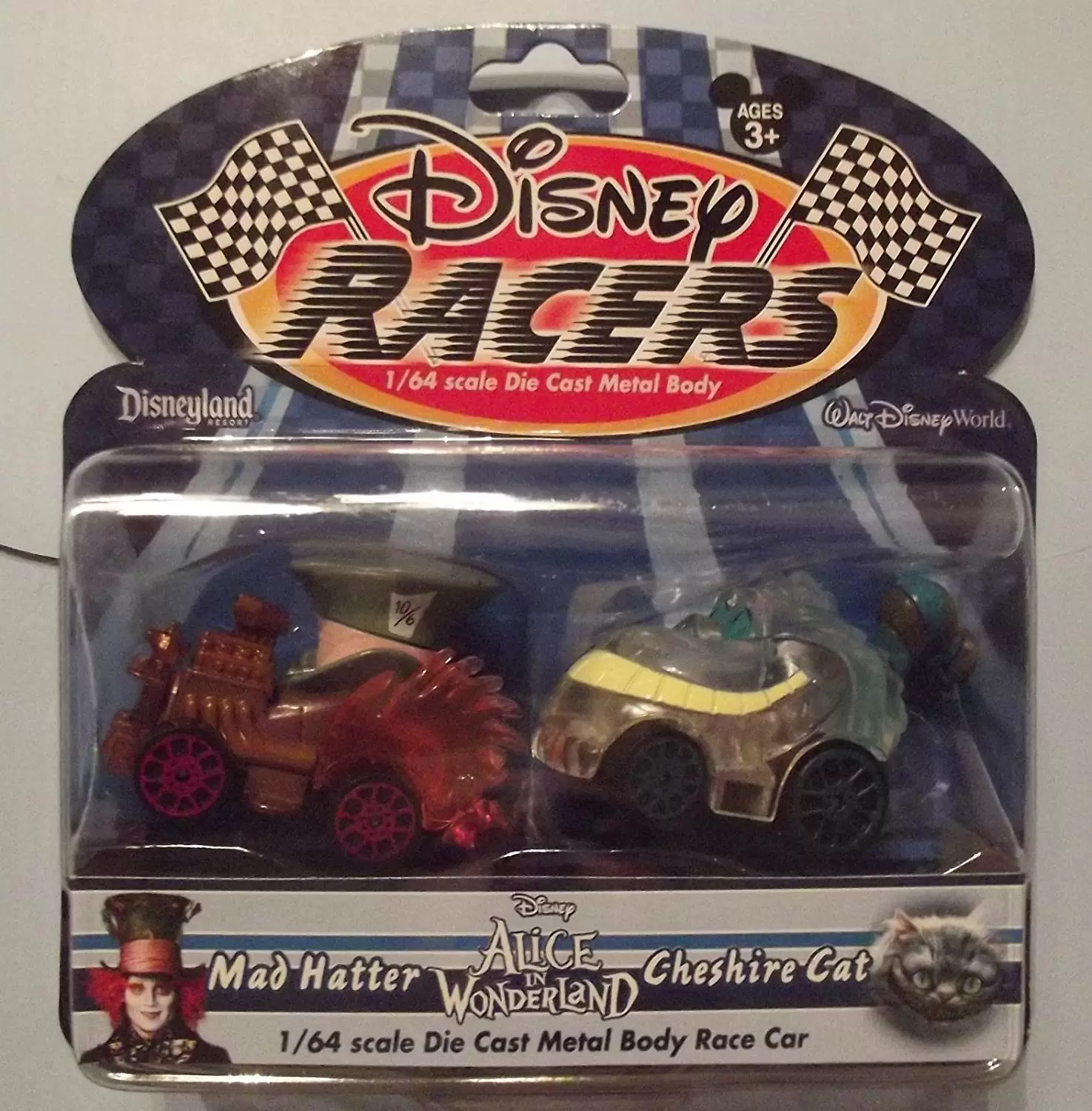 Disney racers - Mad Hatter & Cheshire Cat 2 Pack