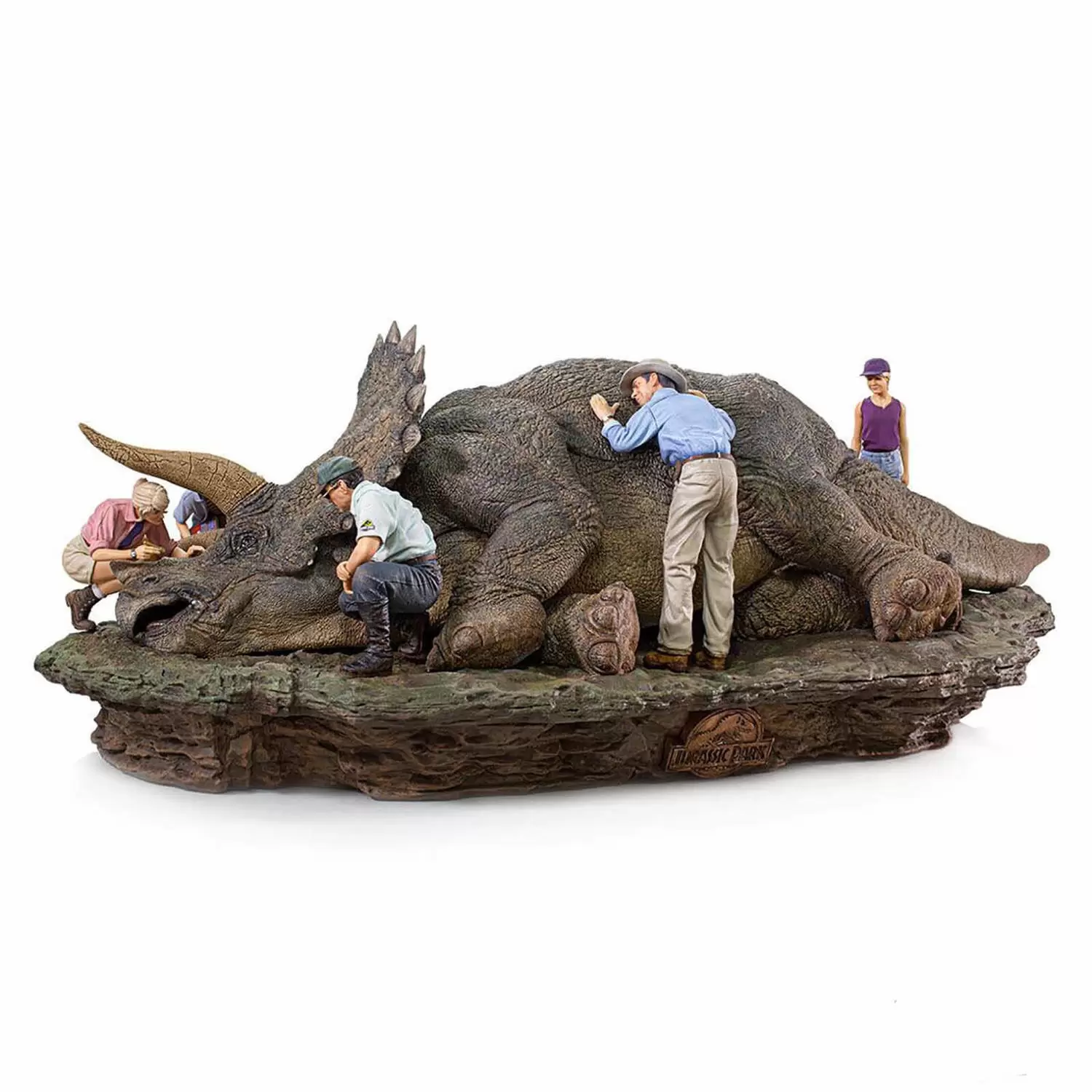 Iron Studios - Jurassic Park - Triceratops Diorama - Deluxe Art Scale