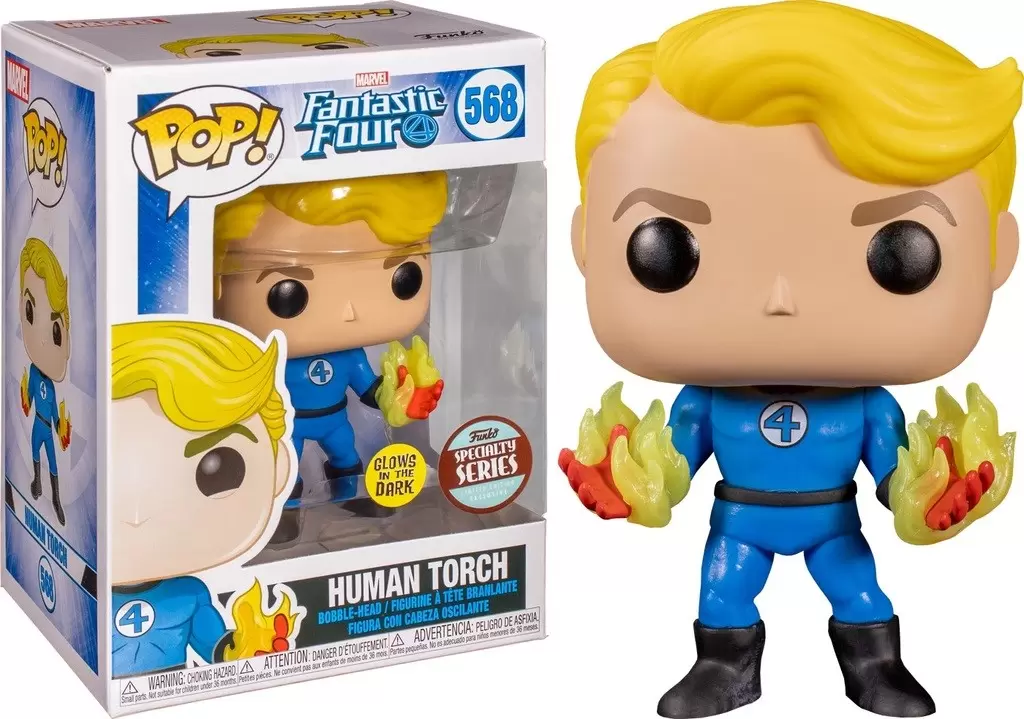 POP! MARVEL - Fantastic Four - Human Torch GITD