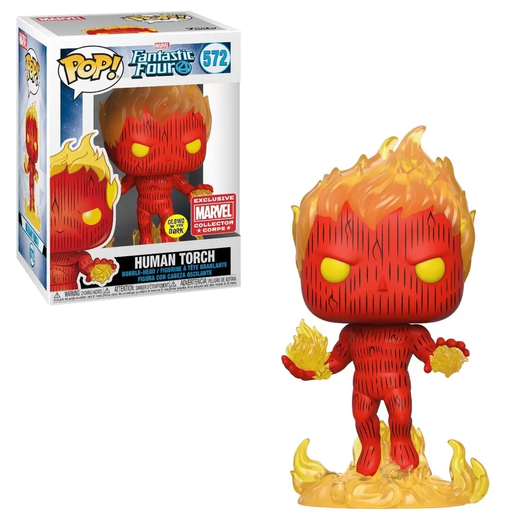 POP! MARVEL - Fantastic Four - Human Torch GITD