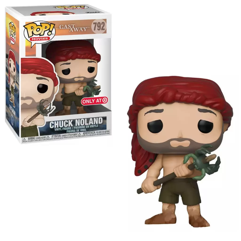 POP! Movies - Cast Away - Chuck Noland holding a spear with a crab