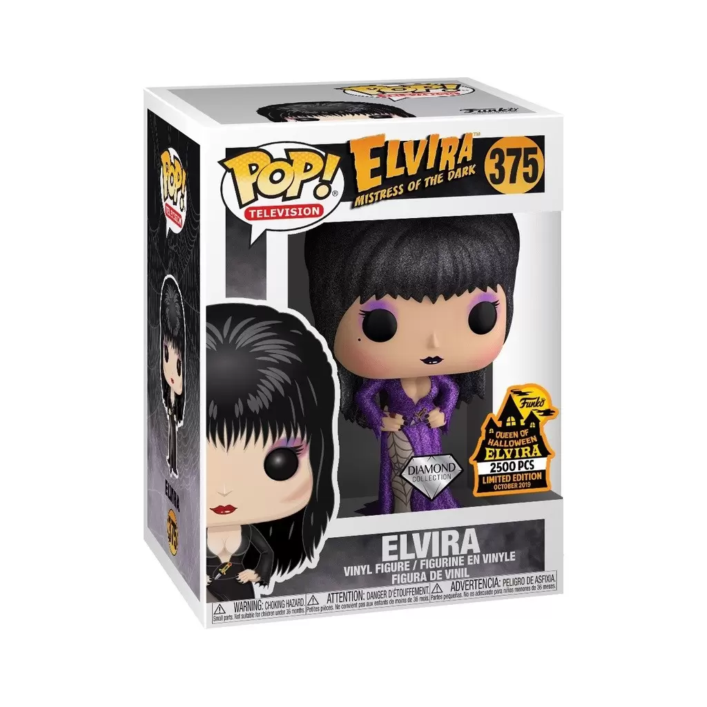 POP! Television - Elvira Mistress Of The Dark - Elvira Purple Dress Diamond Collection