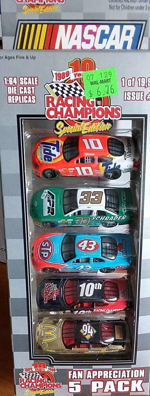 Racing Champions Spécial Édition Fan Appréciation 5 Pack - NASCAR 10 ans #3