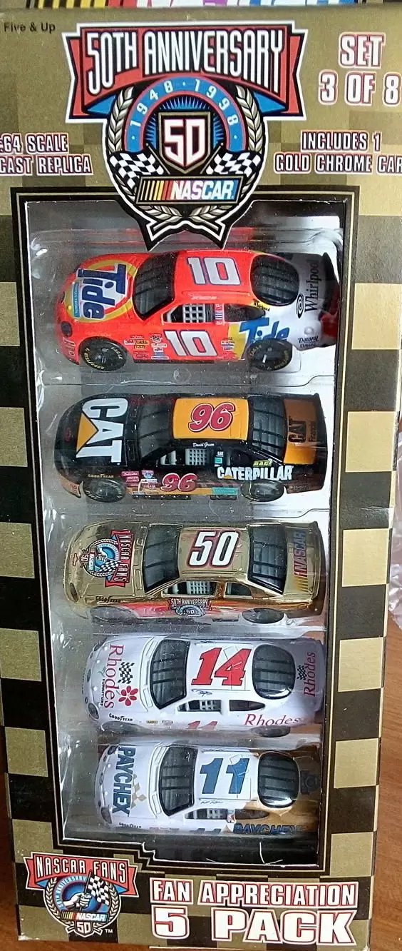 Racing Champions Spécial Édition Fan Appréciation 5 Pack - NASCAR 50th Anniversary set 3/8