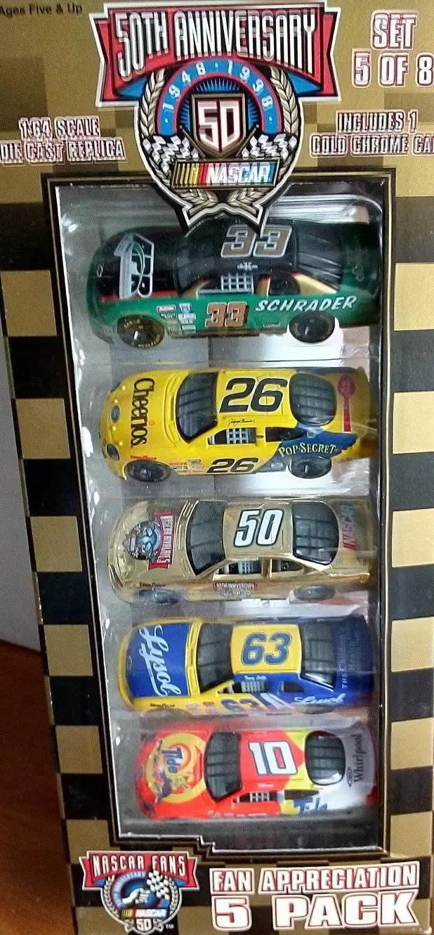 Racing Champions Spécial Édition Fan Appréciation 5 Pack - NASCAR 50th Anniversary set 5/8