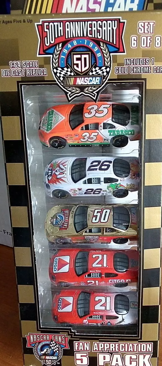 Racing Champions Spécial Édition Fan Appréciation 5 Pack - NASCAR 50th Anniversary set 6/8