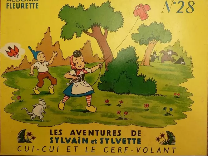 Sylvain et Sylvette 1ère Série Fleurette - Cui-cui et le cerf volant