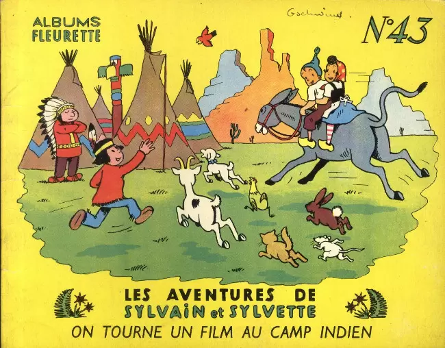 Sylvain et Sylvette 1ère Série Fleurette - On tourne un film au camp indien
