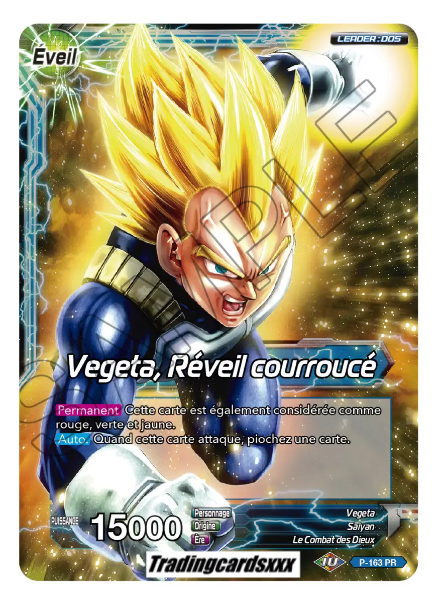 Dragon Ball Super Carte Promo FR - Vegeta, Réveil Courroucé