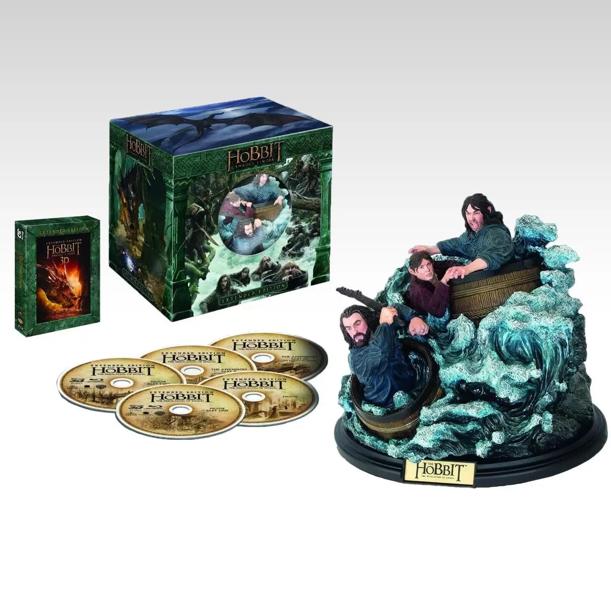 Le Hobbit - THE HOBBIT: THE DESOLATION OF SMAUG 3D Extended + BARREL RIDERS FIGURE Limited Collector\'s Edition