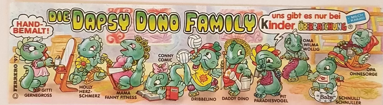 Superpuzzle mit BPZ Dapsy Dino Family von 1997 