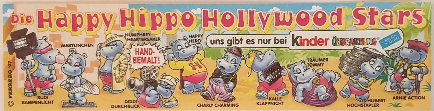 1997 Happy Hippo Hollywood Stars Komplettsatz BPZ 