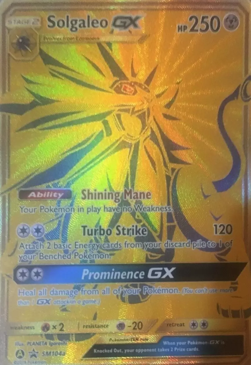 Solgaleo GX - Alternatives Pokemon Cards Pokémon card SM104a