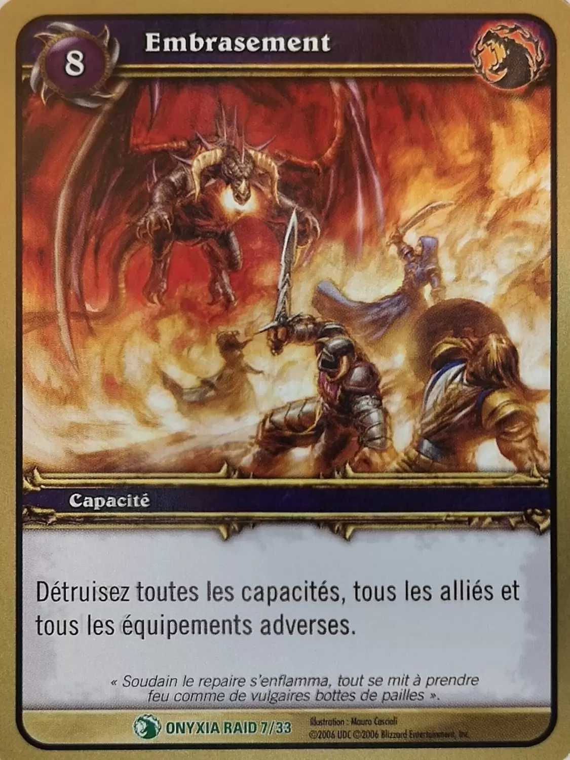Repaire d\'Onyxia - Embrasement
