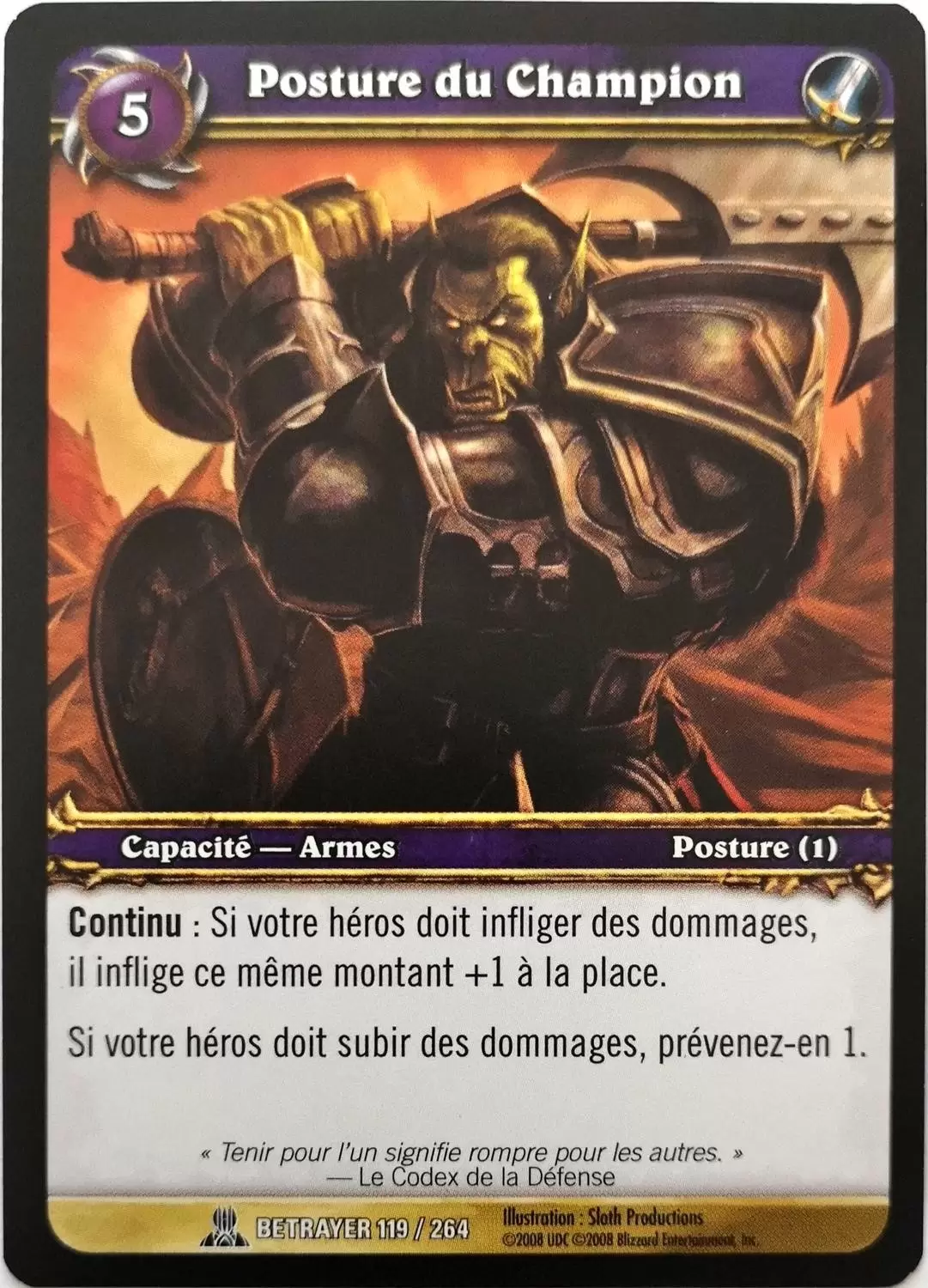 Les Serviteurs du Traître - Posture du Champion