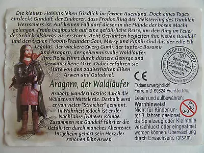 Lord of the Rings - BPZ ARAGORN Germany 2001