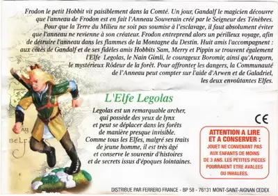 Le seigneur des anneaux - BPZ LEGOLAS FRANCE 2002