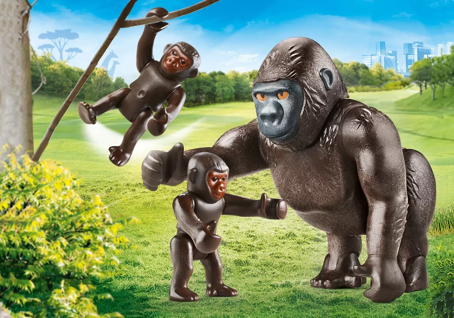 Plamobil Animal Sets - Gorilla with babies