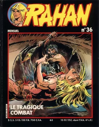 Rahan 2ème Série - Vaillant - Le tragique combat