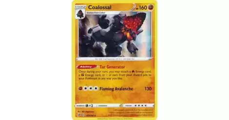 Coalossal   DIGITAL ONLINE CARD  107/192 S&S Rebel Clash Rare Holo Pokemon