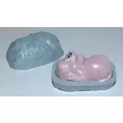 Dinosaure  Rose Nid Gris