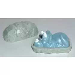 Dinosaure Bleu nid Gris