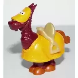Cheval Marron - Robe jaune