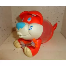 Chien Orange Guitare