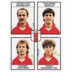 Jean-Luc Arribart / Philippe Berlin / Didier Jaffres / Tony Giannetta - Stade de Reims