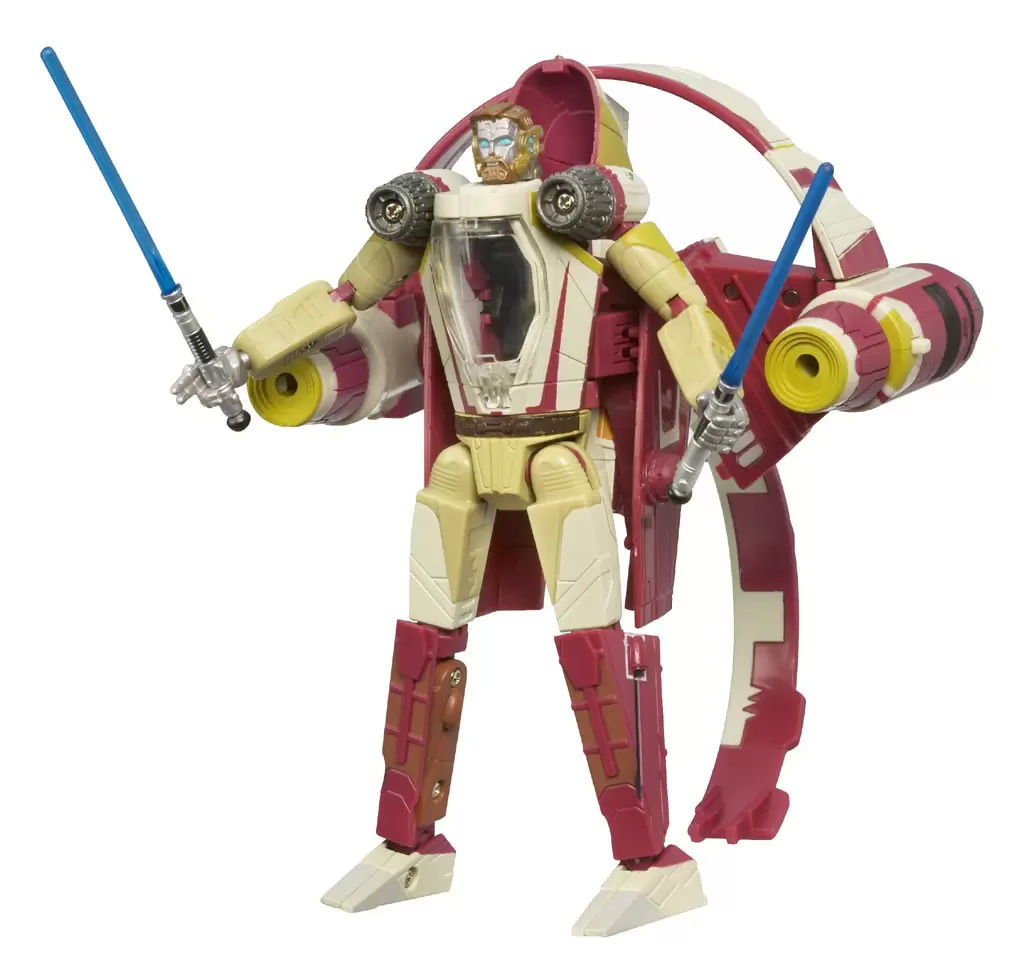 Star Wars Transformers - Obi-Wan Kenobi Jedi Stargfighter - Attack of The Clones