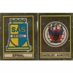 Ecusson S.A. Epinal / FC D'Ajaccio Gazelec - Deuxieme Division (Groupe A)