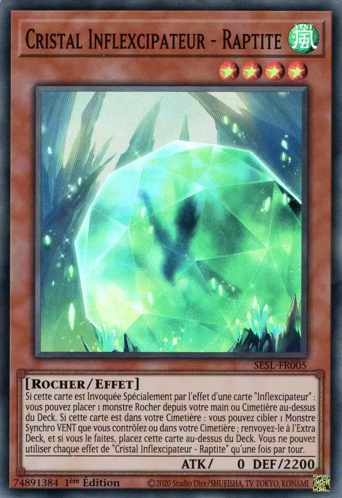 Les Pourfendeurs Secrets SESL - Cristal Inflexcipateur - Raptite