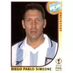 Panini Sticker 393 Diego Pablo Simeone Argentina WM 2002 Korea Japan 