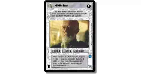 Obi-Wan Kenobi - carte Star Wars CCG PREMIERE Limited Decipher