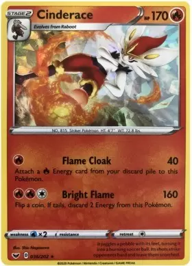Sword & Shield - Cinderace Holo Cracked Ice
