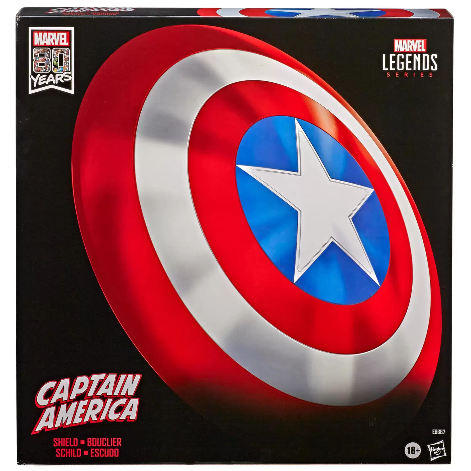 Marvel Legends Series Replica - Captain America Classic Shield - 80th Anniversary