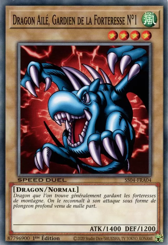Speed Duel : Le Match du Millénium SS04 - Dragon Ailé, Gardien de la Forteresse N°1