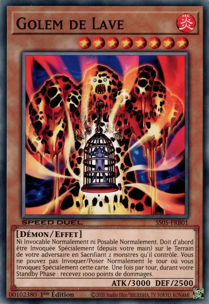 Speed Duel : Les Cauchemars Tordus SS05 - Golem de Lave